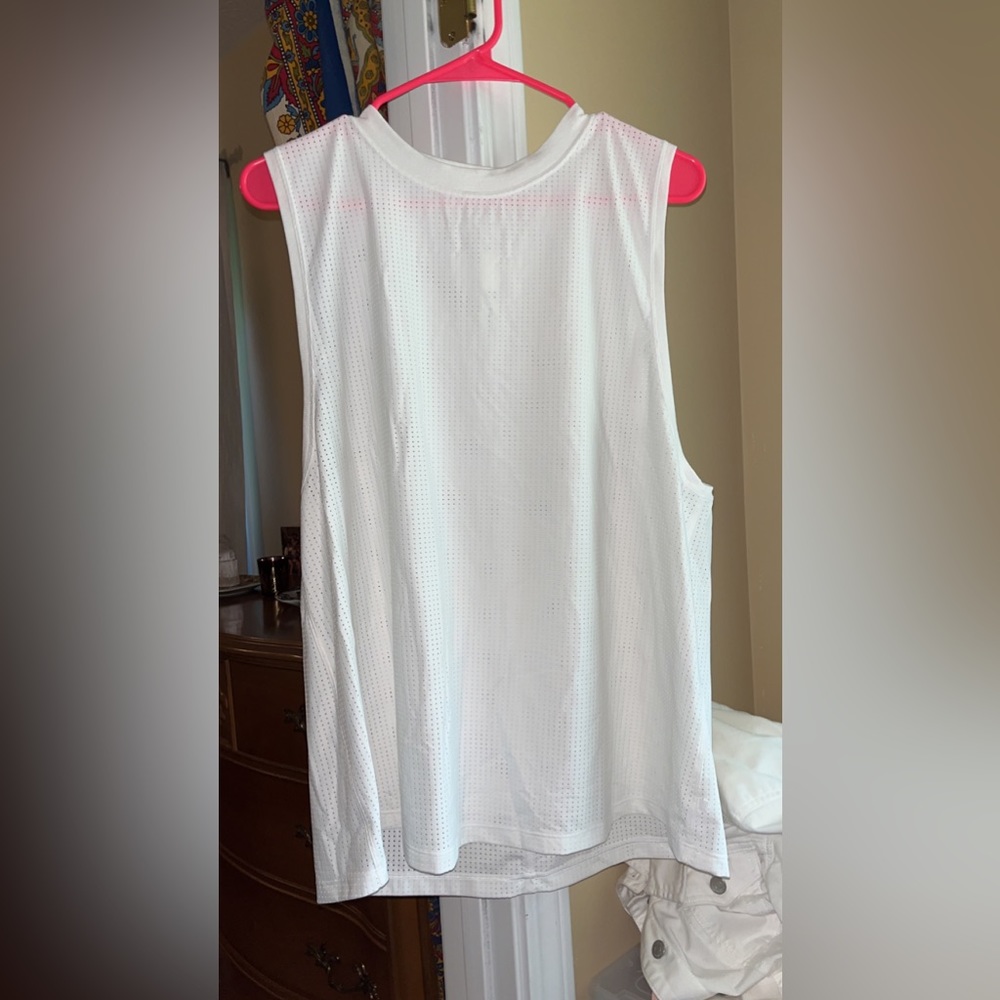 Lululemon White mesh tank size 12